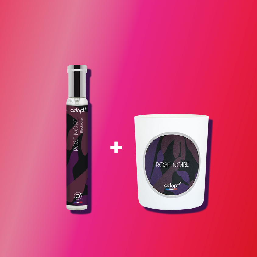 Rose noire - Duo : eau de parfum 30ml et bougie parfumée