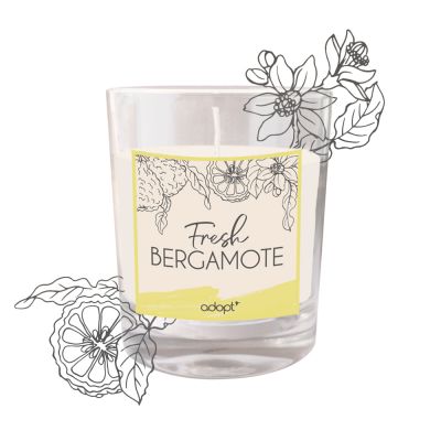 Fresh bergamote - bougie essentielle 180g adopt'