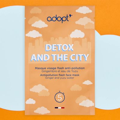 Masque tissu anti-pollution - detox and the city adopt'
