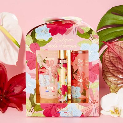 Quelques mots d'amour Coffret Eau de parfum 30ml + gel douche + lait corps Quelques mots d'amour Coffret Eau de parfum 30ml + gel douche + lait corps