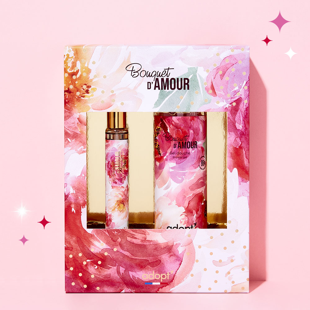 Bouquet d'amour - Coffret Eau de parfum 30ml + gel douche 250ml