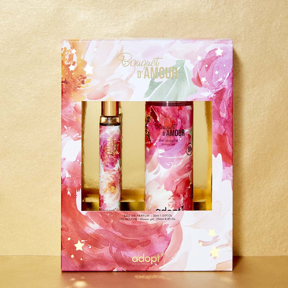 Bouquet d'amour - Coffret eau de parfum 30 ml + gel douche